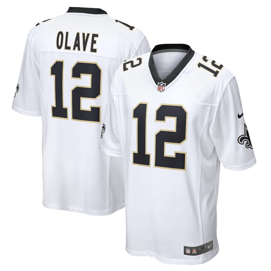Chris Olave 12 New Orleans Saints Game Jersey - Men, White Js1373