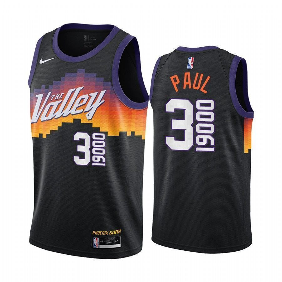 Chris Paul Phoenix Suns 19000 Points Black Jersey 60th Player In History Special Commemoration