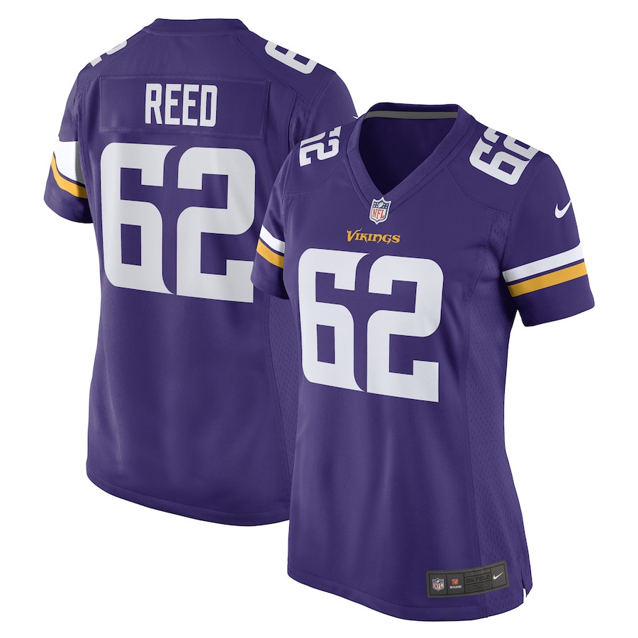 Chris Reed 62 Minnesota Vikings Women Game Jersey - Purple Js8997