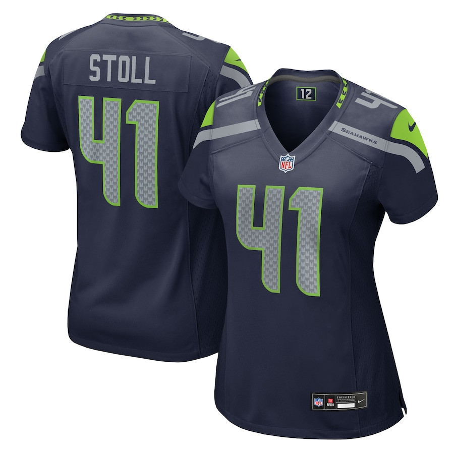 Chris Stoll 41 Seattle Seahawks Women's Team Game Jersey - College Navy Js6338