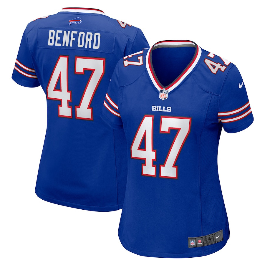 Christian Benford 47 Buffalo Bills Women Game Jersey - Royal Js9131