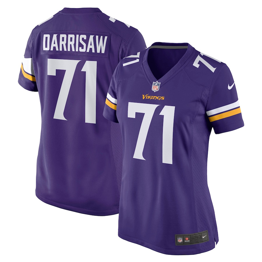 Christian Darrisaw 71 Minnesota Vikings Women's Game Jersey - Purple Js4469