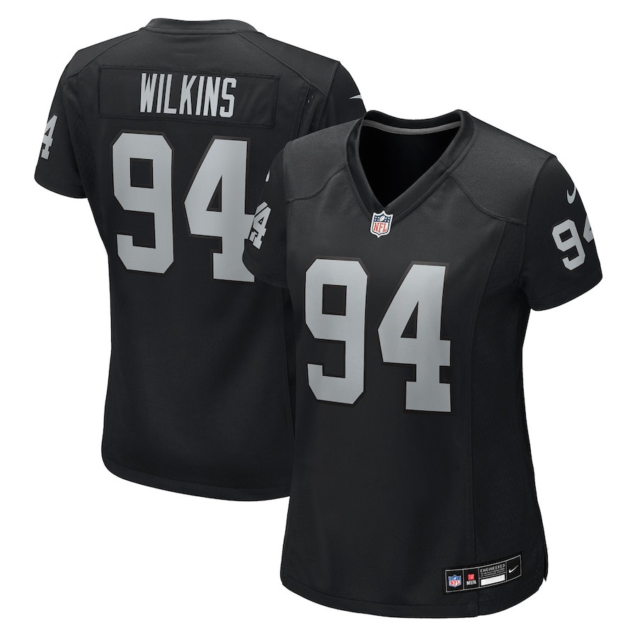 Christian Wilkins 94 Las Vegas Raiders Women's Team Game Jersey - Black Js3822