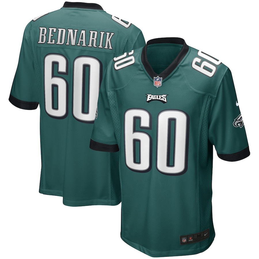 Chuck Bednarik 60 Philadelphia Eagles Men Game Retired Jersey - Midnight Green Js8696