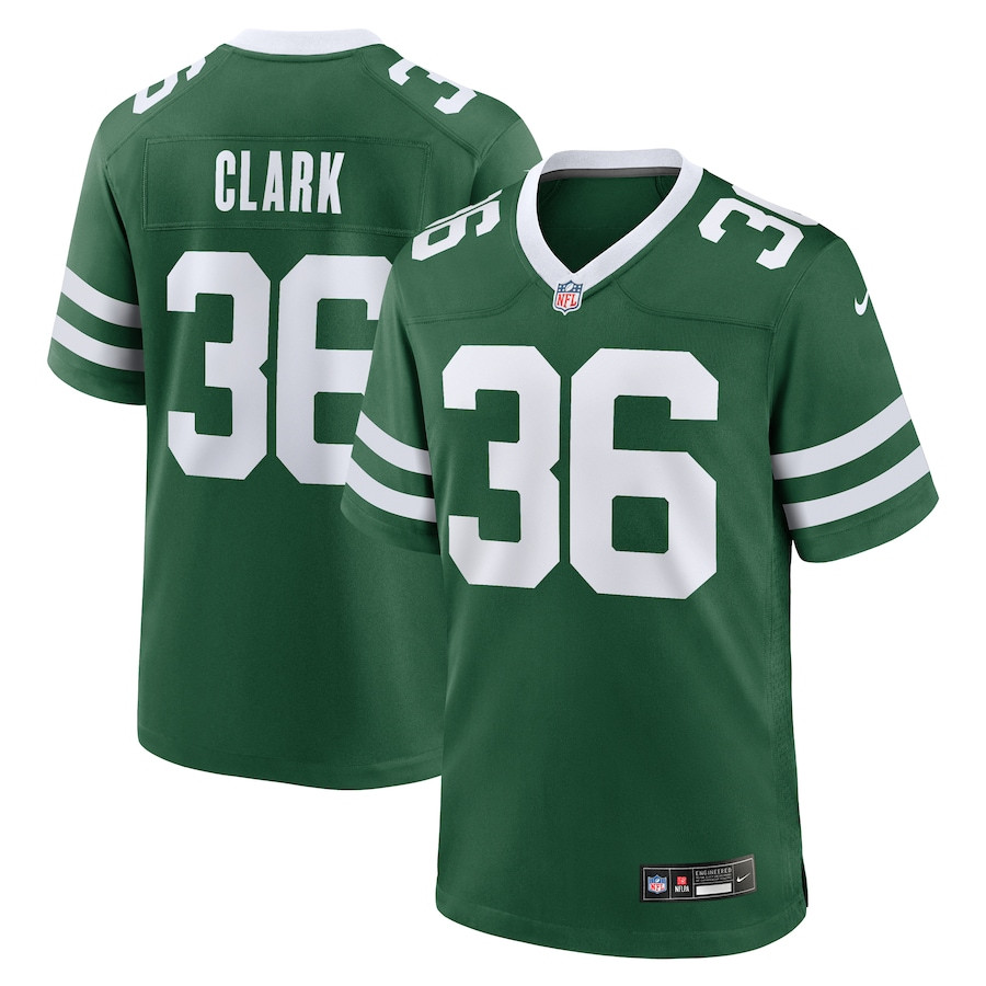 Chuck Clark 36 New York Jets Team Game Men Jersey - Legacy Green Js4167