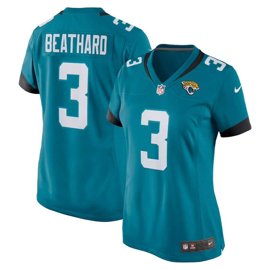 C.j. Beathard 3 Jacksonville Jaguars Women Game Jersey - Teal Js3086