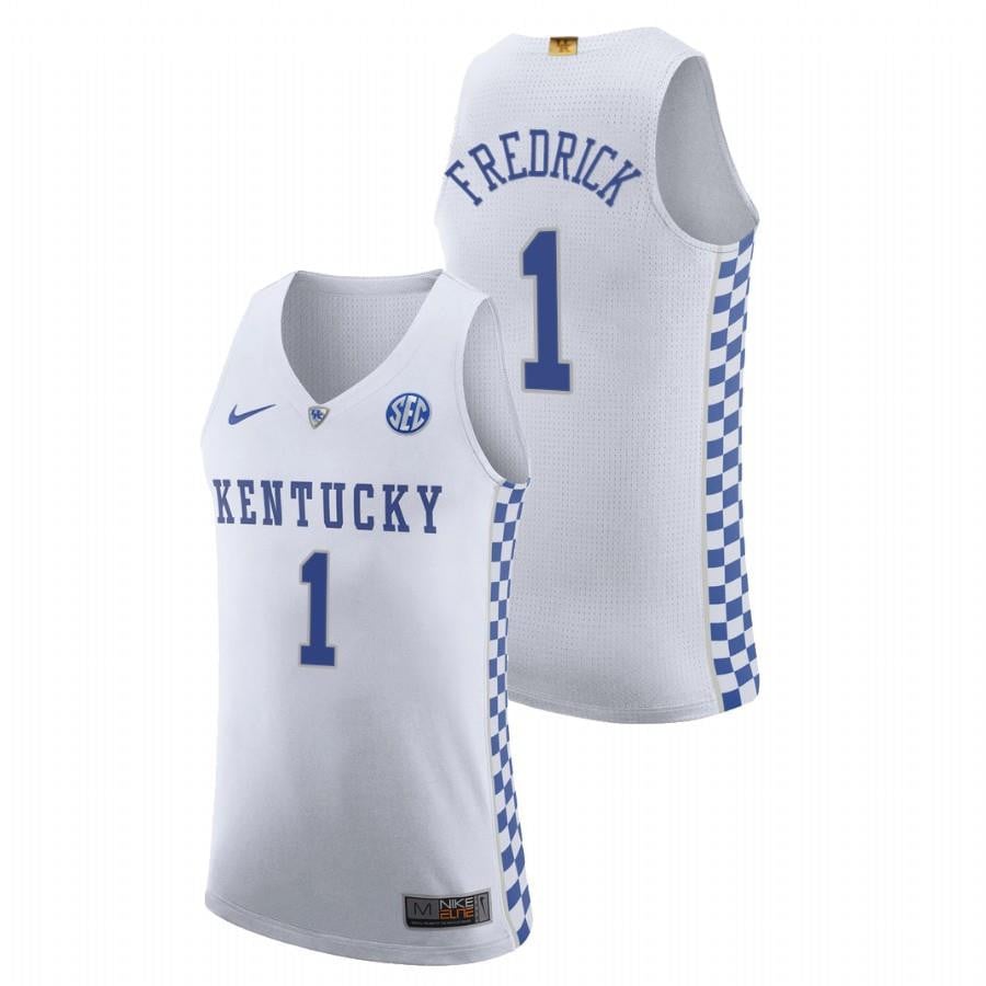 Cj Fredrick 1 White 1 Kentucky Wildcats 2023 College Basketball Jersey