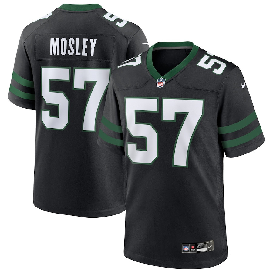 C.j. Mosley 57 New York Jets Alternate Game Men Jersey - Legacy Black Js9506