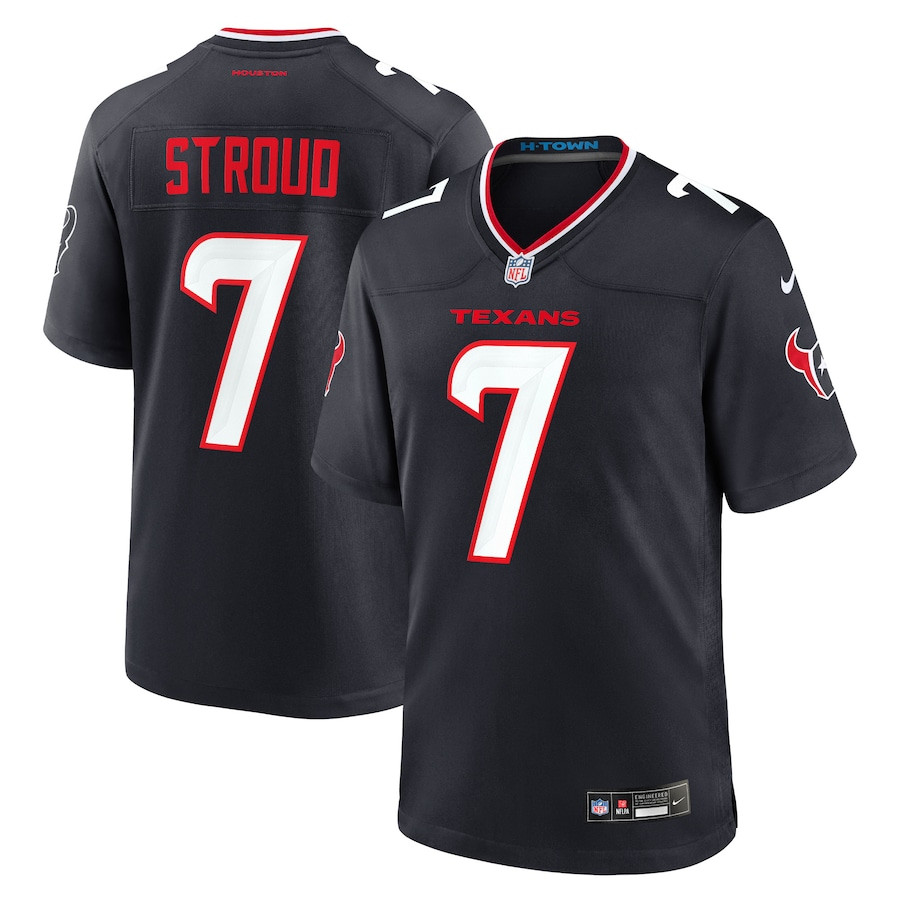 C.j. Stroud 7 Houston Texans Game Jersey - Men, Navy Js7981