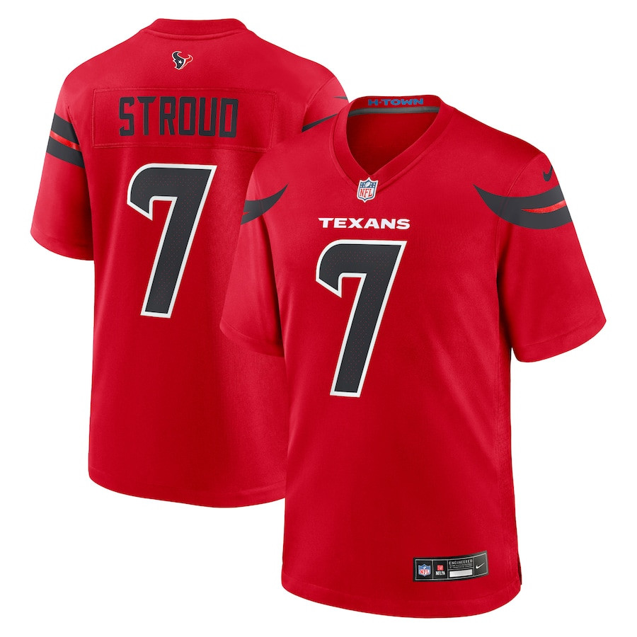 C.j. Stroud 7 Houston Texans Game Jersey - Men, Red Js2336