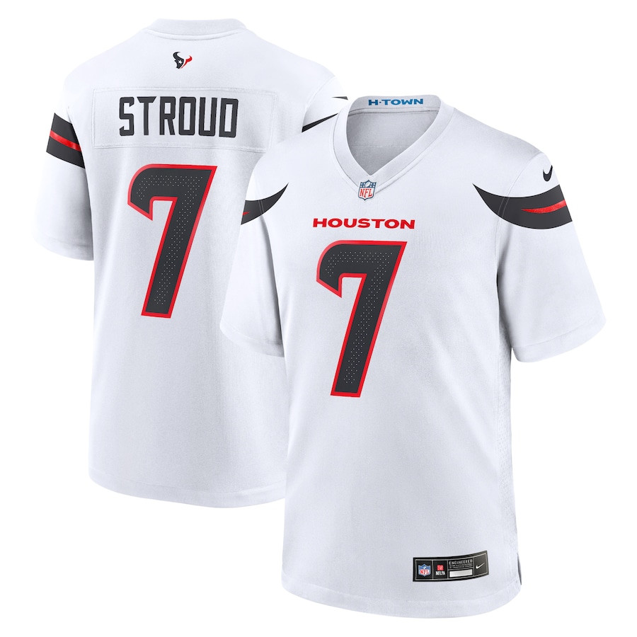 C.j. Stroud 7 Houston Texans Game Jersey - Men, White Js9475