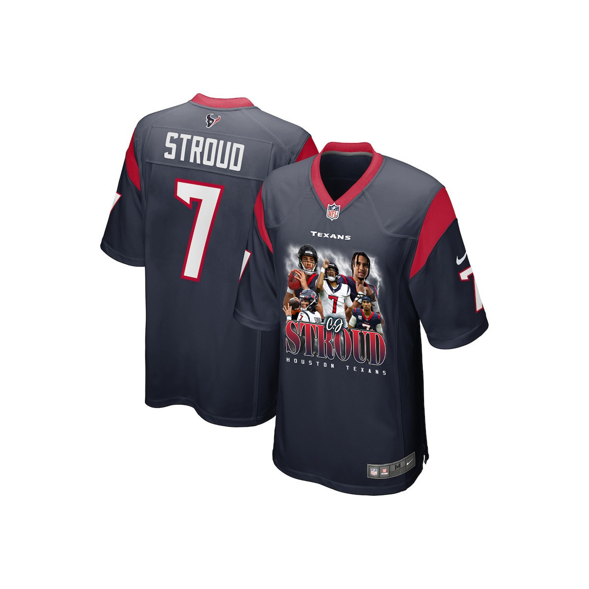 C.j. Stroud 7 Houston Texans The Chosen One Game Youth Jersey - Navy Js5147