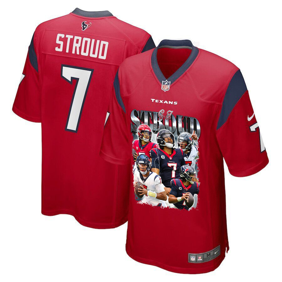 C.j. Stroud 7 Houston Texans The Gunslinger Game Men Jersey - Red Js8330