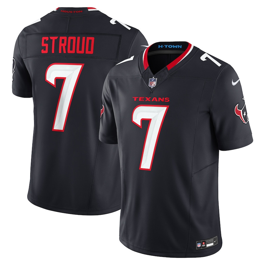 C.j. Stroud 7 Houston Texans Vapor F.u.s.e. Limited Jersey - Men, Navy Js6991