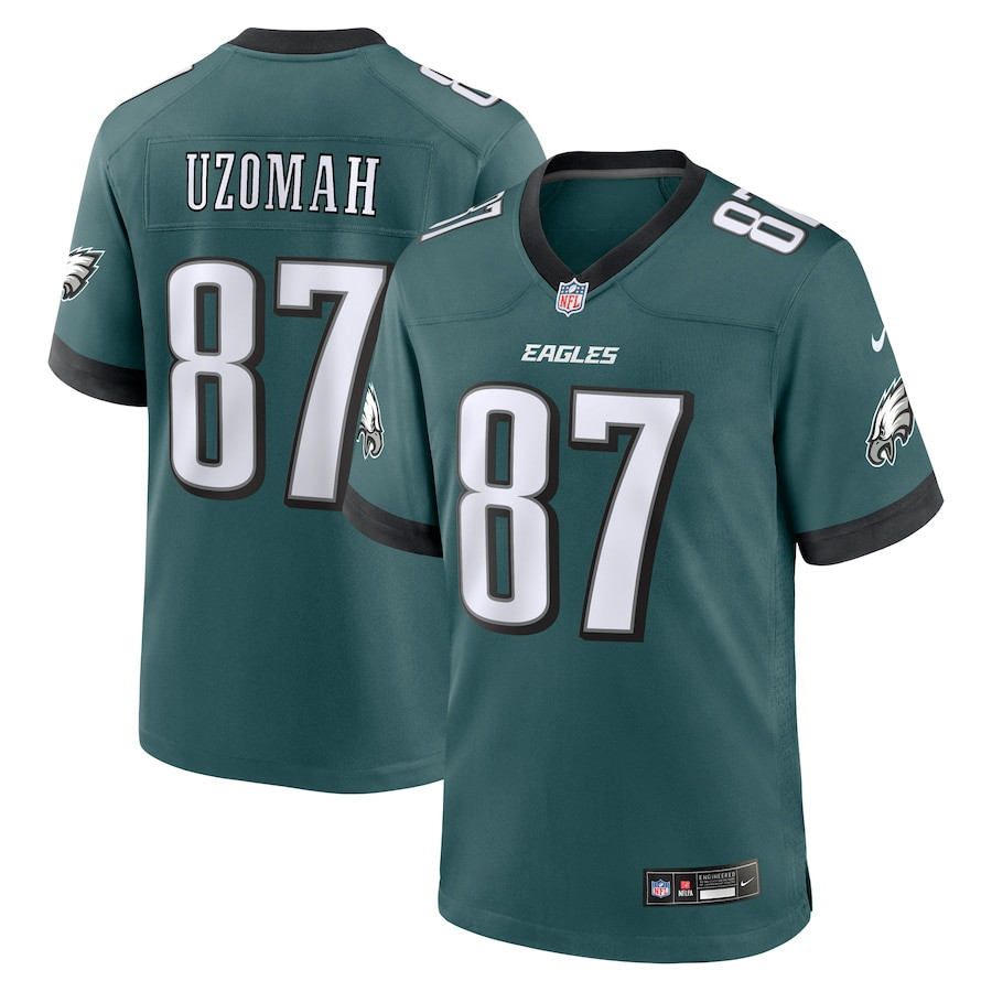C.j. Uzomah 87 Philadelphia Eagles Team Game Men Jersey - Midnight Green Js5026