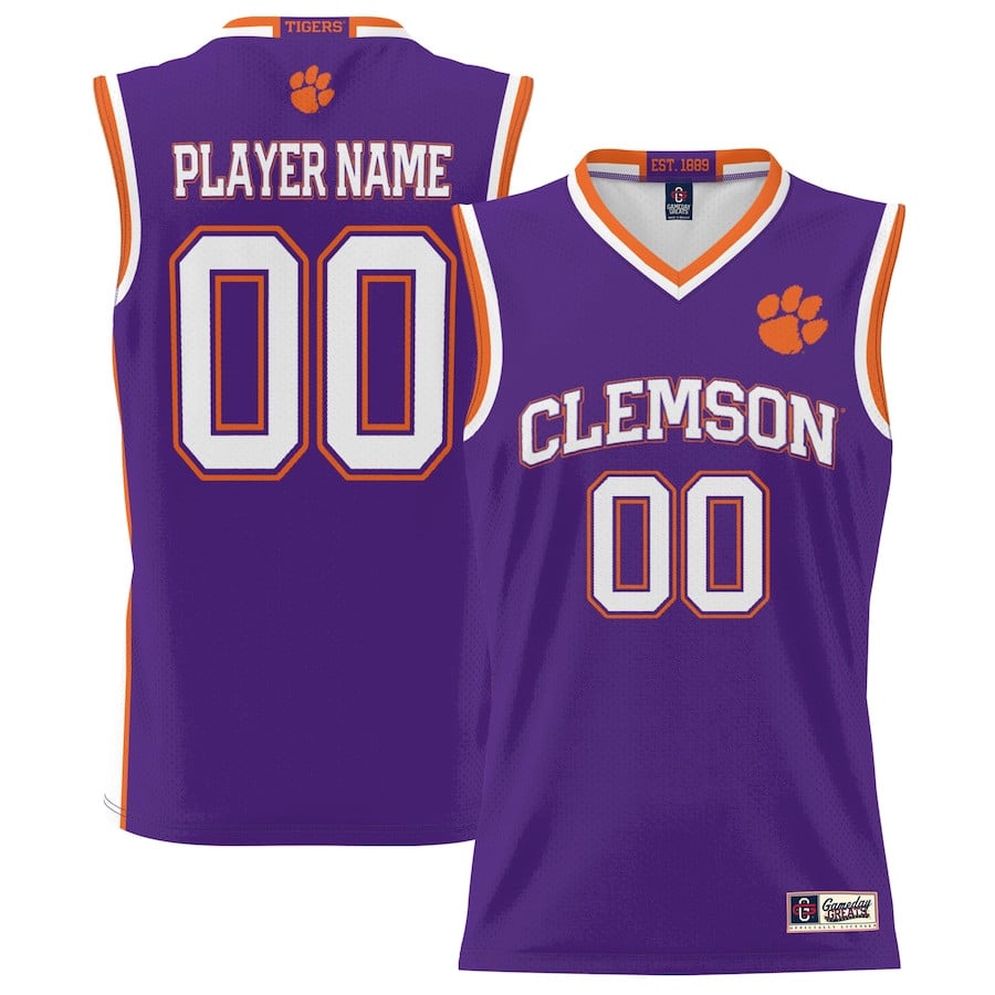 Clemson Tigers Nil Men Basketball Custom Jersey - Purple