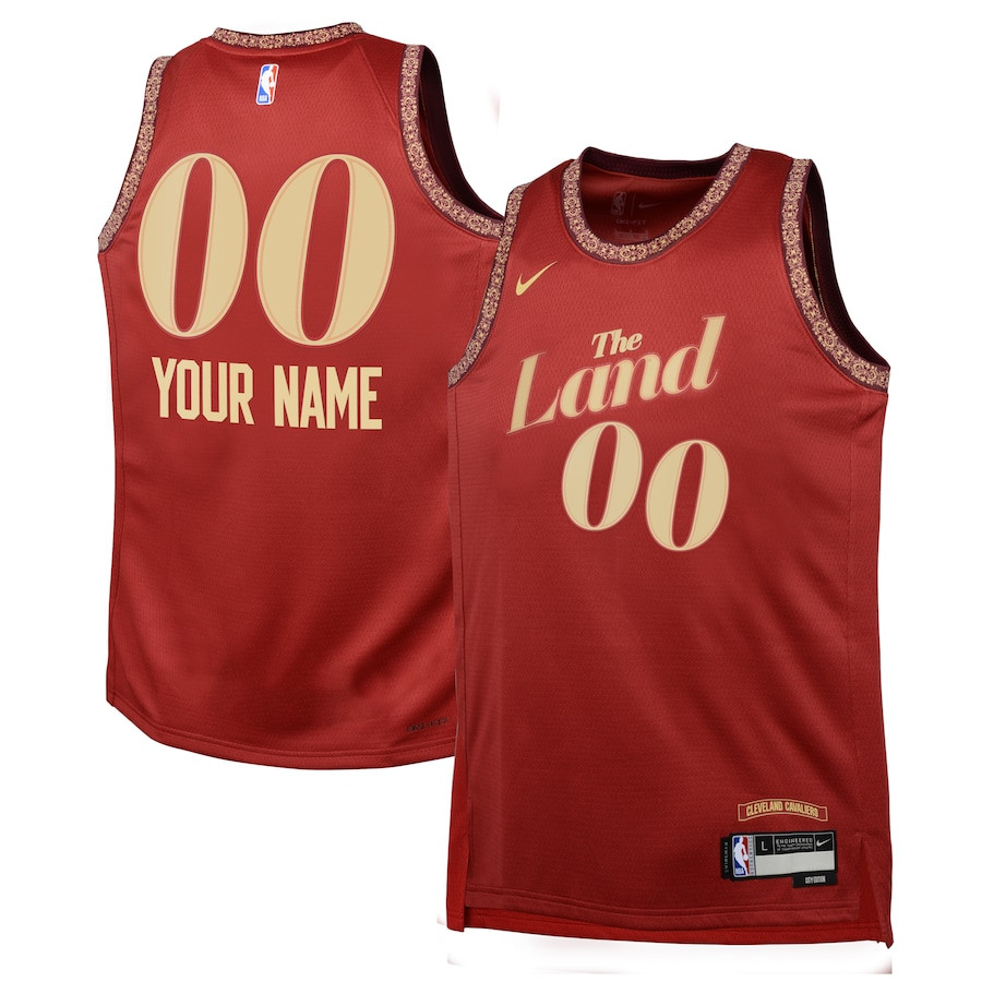 Cleveland Cavaliers 2023/24 City Edition Swingman Custom Youth Jersey - Wine