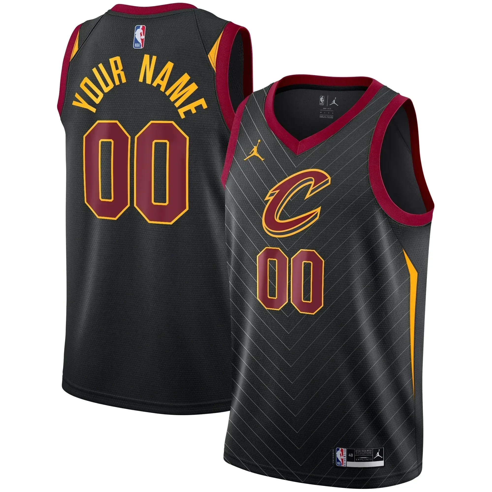 Cleveland Cavaliers Swingman Custom Jersey - Statement Edition - Black