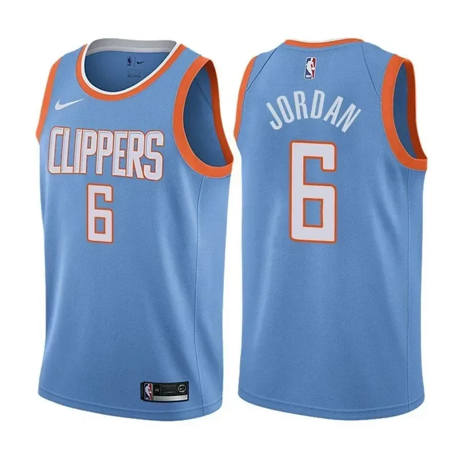 Clippers Male Deandre Jordan 6 City Edition Blue Jersey