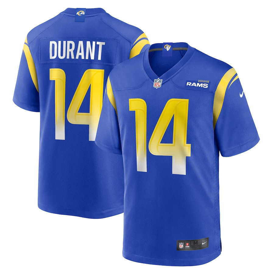 Cobie Durant 14 Los Angeles Rams Game Player Men Jersey - Royal Js2906