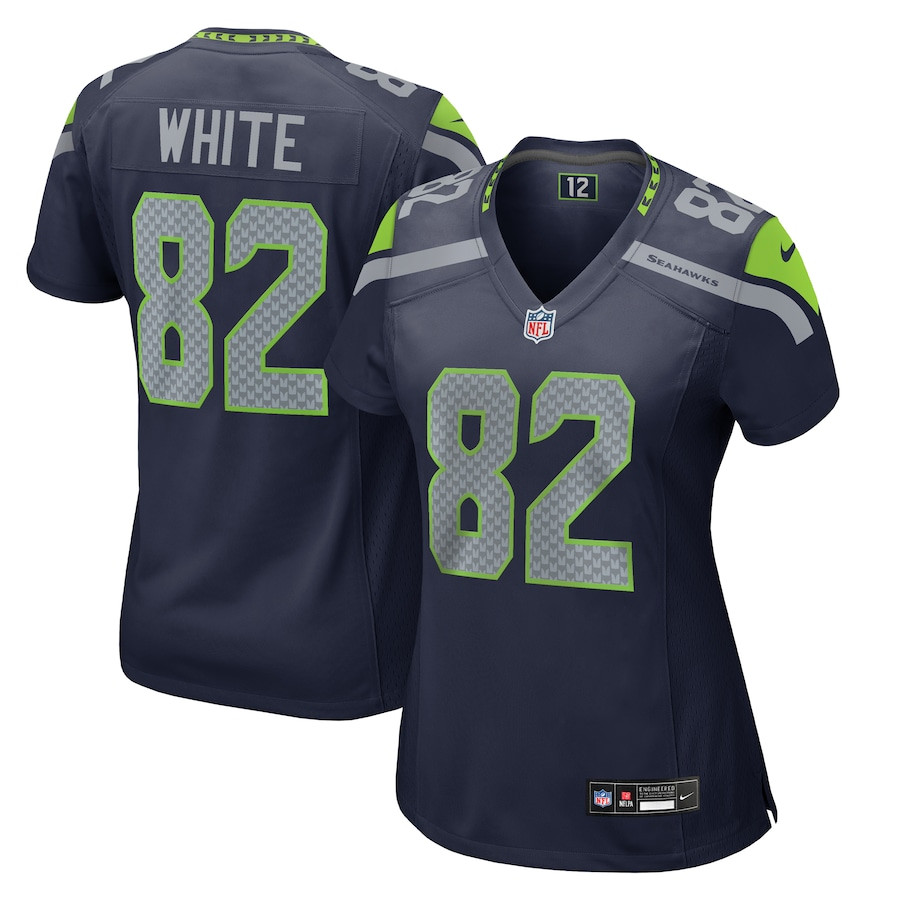 Cody White 82 Seattle Seahawks Game Women Jersey - College Navy Js5138