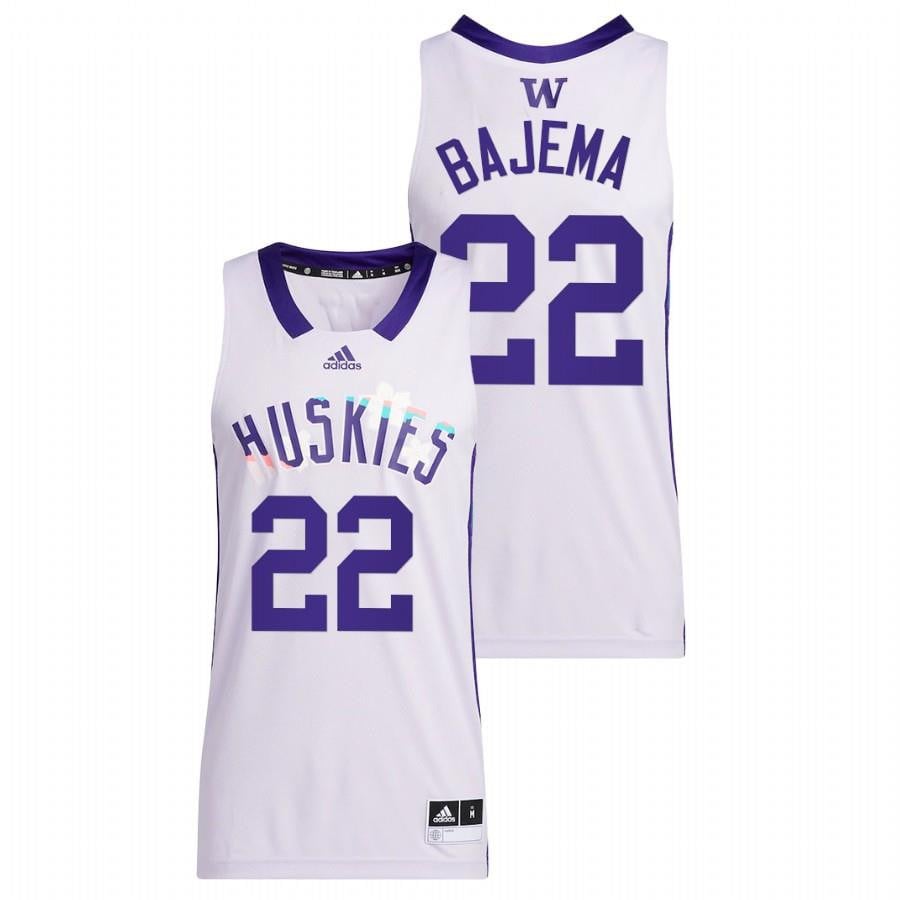 Cole Bajema 22 White Washington Huskies 2022 Basketball Honoring Black Excellence Jersey