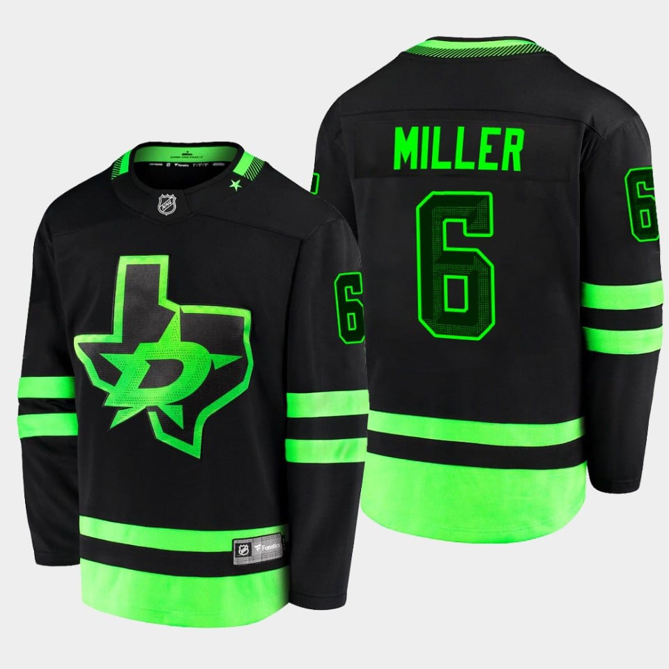 Colin Miller 6 Dallas Stars Blackout Alternate Third Black Jersey
