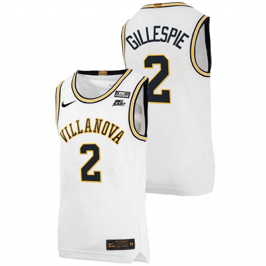Collin Gillespie 2 White Villanova Wildcats College Basketball Throwback Jersey