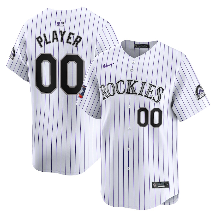 Colorado Rockies 2024 Mlb World Tour Mexico City Series Home Limited Custom Men Jersey - White