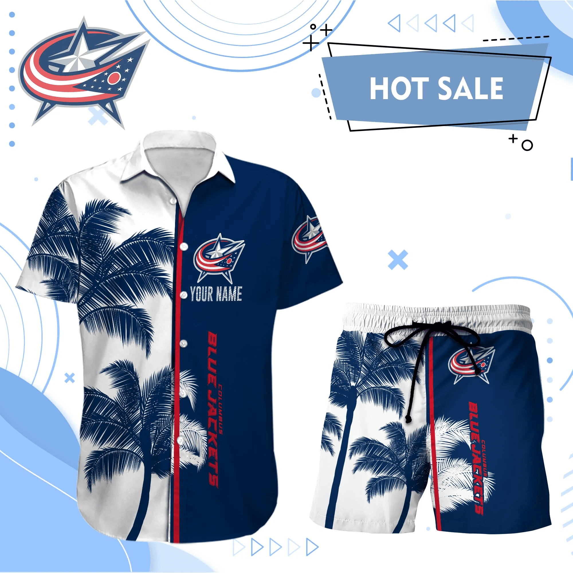 Columbus Blue Jackets Hawaiian Shirt And Set - Customized