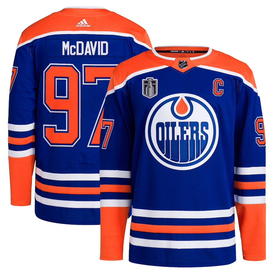 Connor Mcdavid 97 Edmonton Oilers 2024 Stanley Cup Final Home Primegreen Player Jersey ??royal