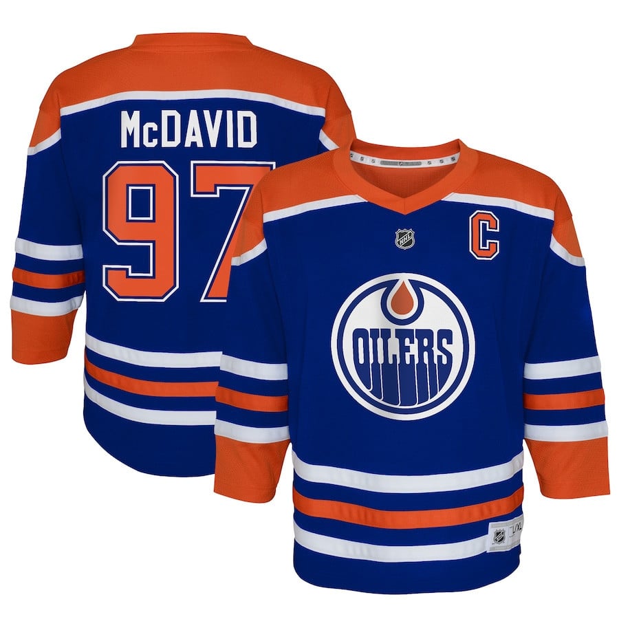 Connor Mcdavid 97 Edmonton Oilers Home Jersey - Youth
