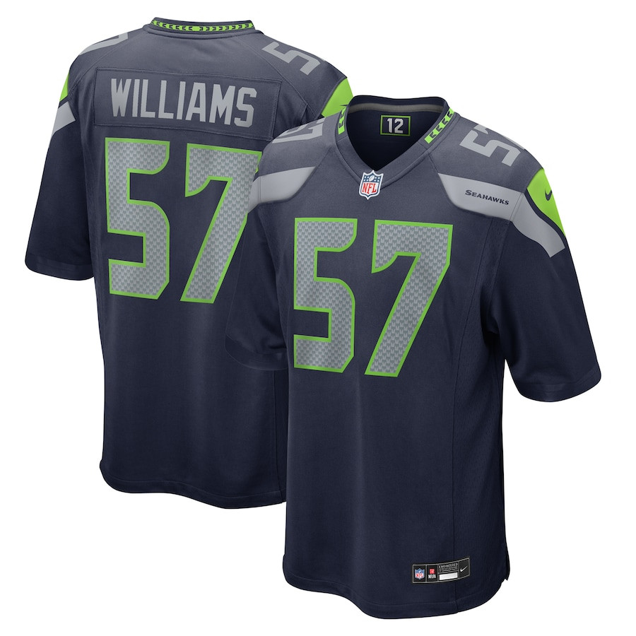 Connor Williams 57 Seattle Seahawks Game Men Jersey - College Navy Js3643