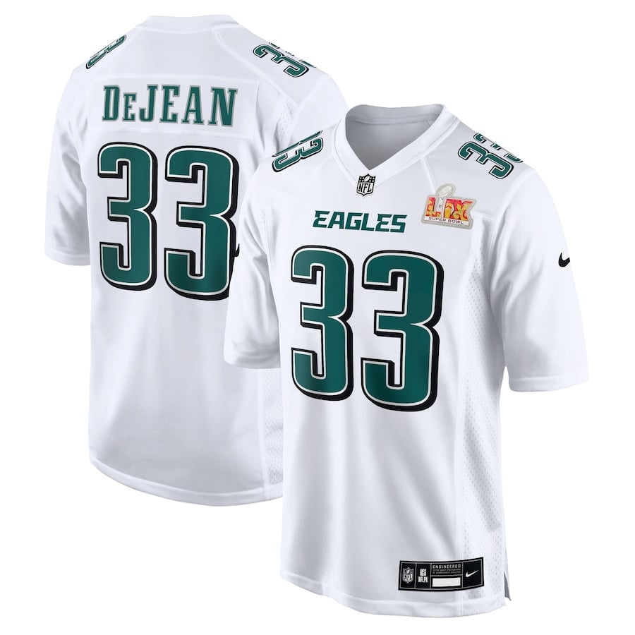 Cooper Dejean 33 Philadelphia Eagles Super Bowl Lix Fashion Game Jersey - Tundra White Js5344