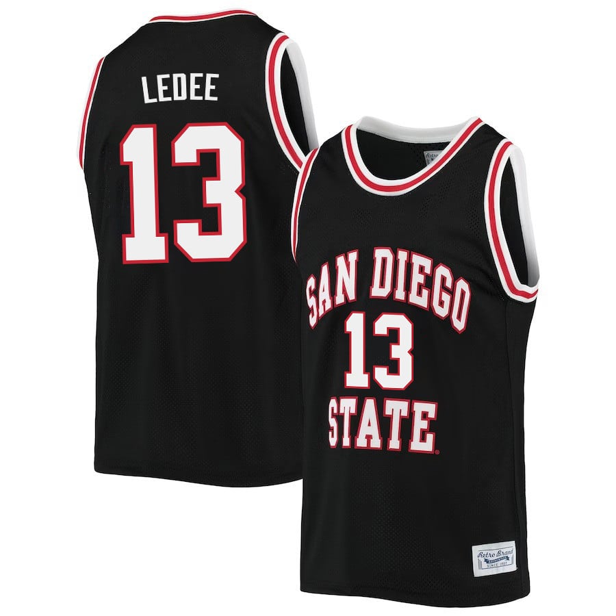 Copjaedon Ledee 13 San Diego State Aztecs 2023 Basketball Jersey- Men Black
