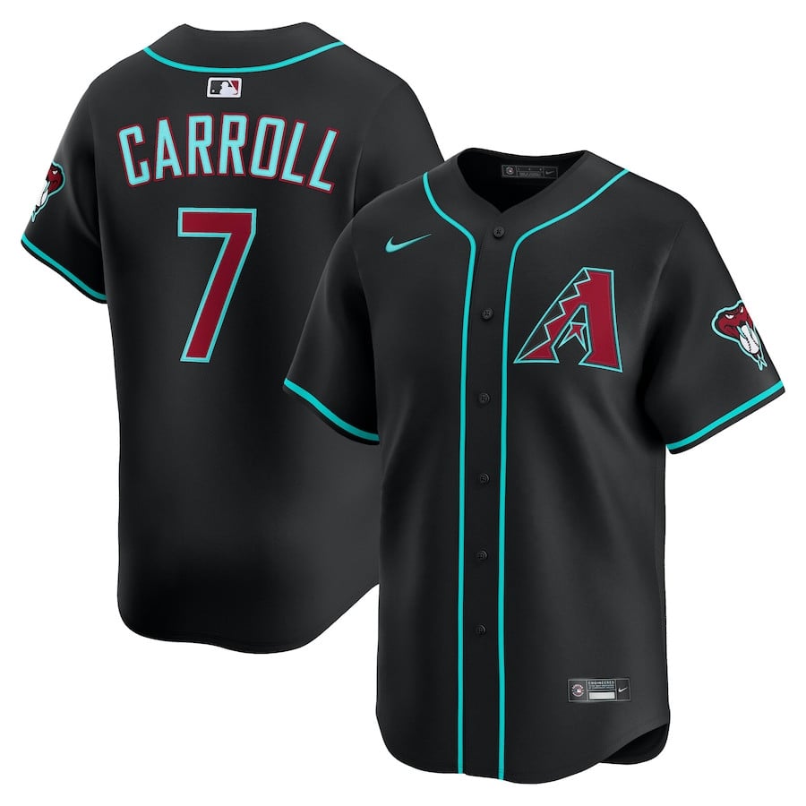 Corbin Carroll 7 Arizona Diamondbacks Alternate Limited Player Men Jersey - Black