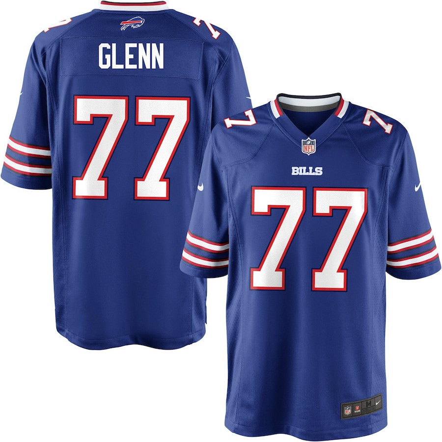 Cordy Glenn 77 Buffalo Bills Youth Team Color Game Jersey Js7031