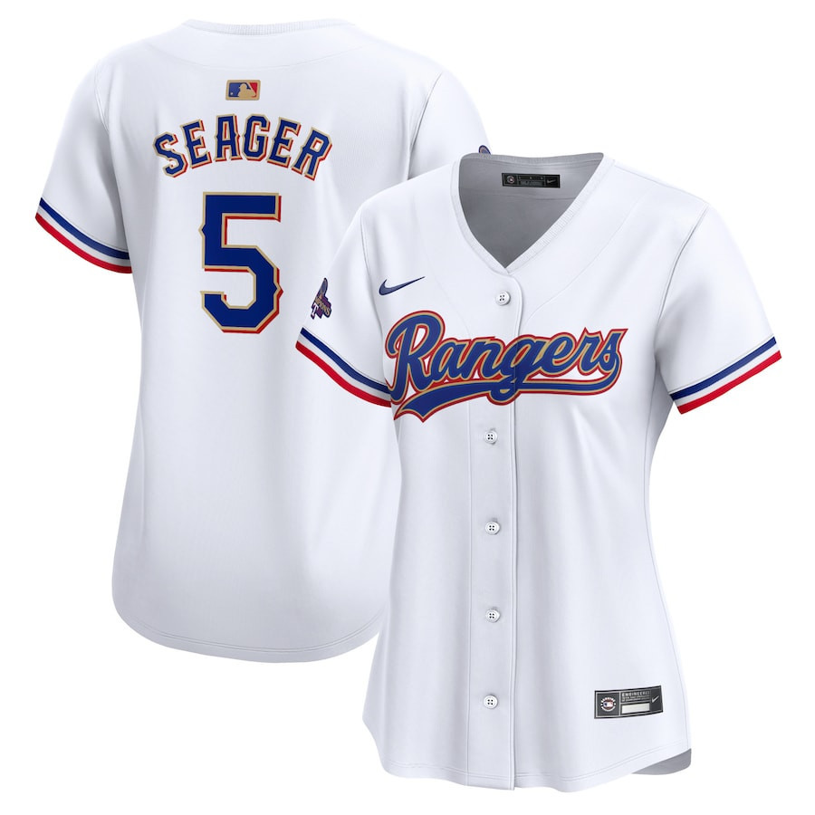 Corey Seager 5 Texas Rangers 2024 Gold Collection Limited Jersey - Women White
