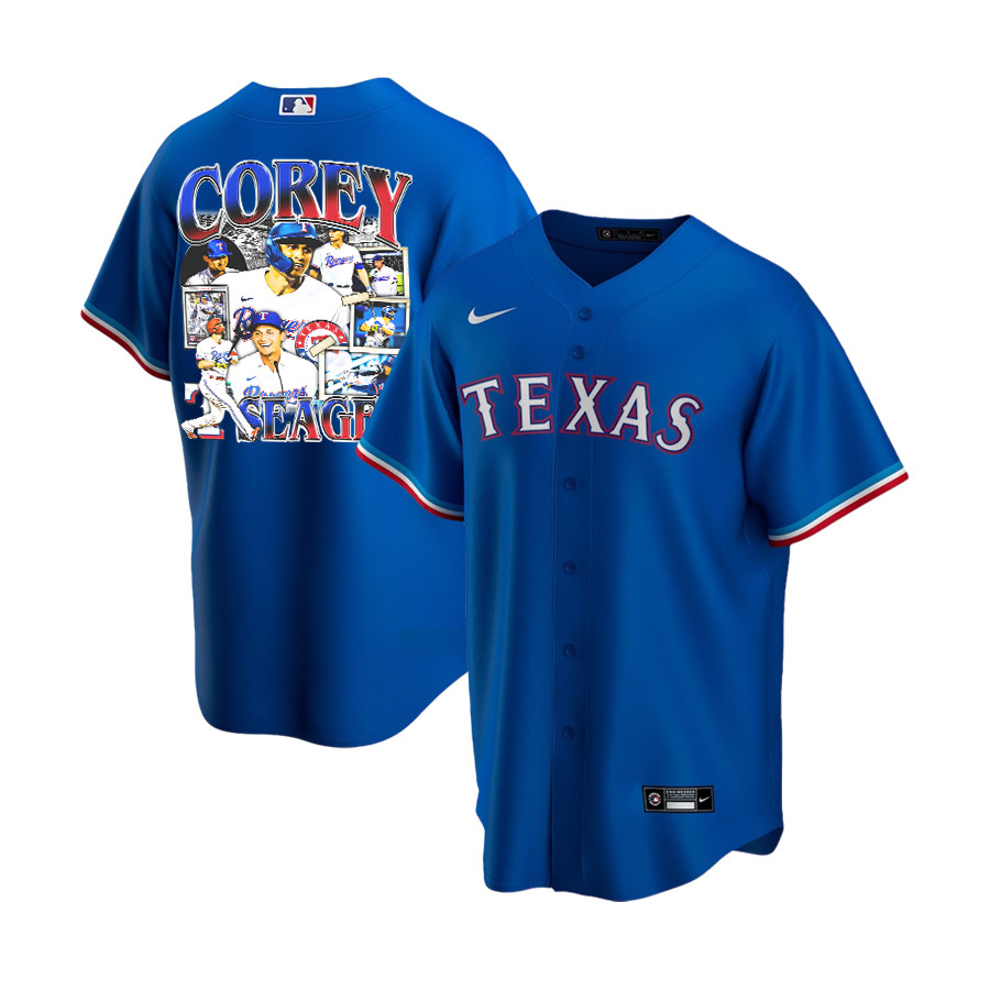 Corey Seager 5 Texas Rangers Journey 2023 Alternate Player Youth Jersey - Royal
