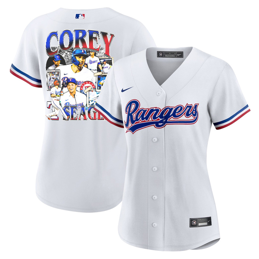 Corey Seager 5 Texas Rangers Journey 2023 Home Player Women Jersey - White