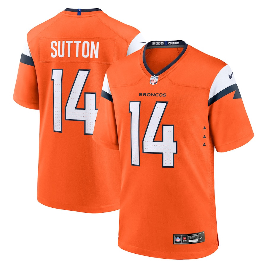 Courtland Sutton 14 Denver Broncos Game Men Jersey - Orange Js6029