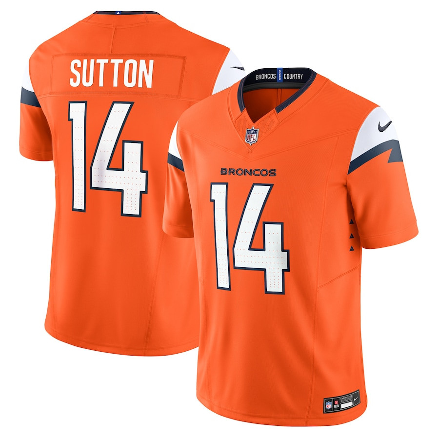 Courtland Sutton 14 Denver Broncos Vapor F.u.s.e. Limited Men Jersey - Orange Js7508