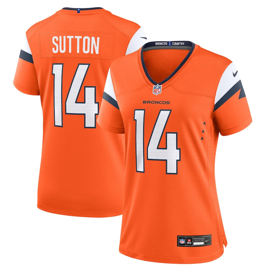 Courtland Sutton 14 Denver Broncos Women Game Jersey - Orange Js4424
