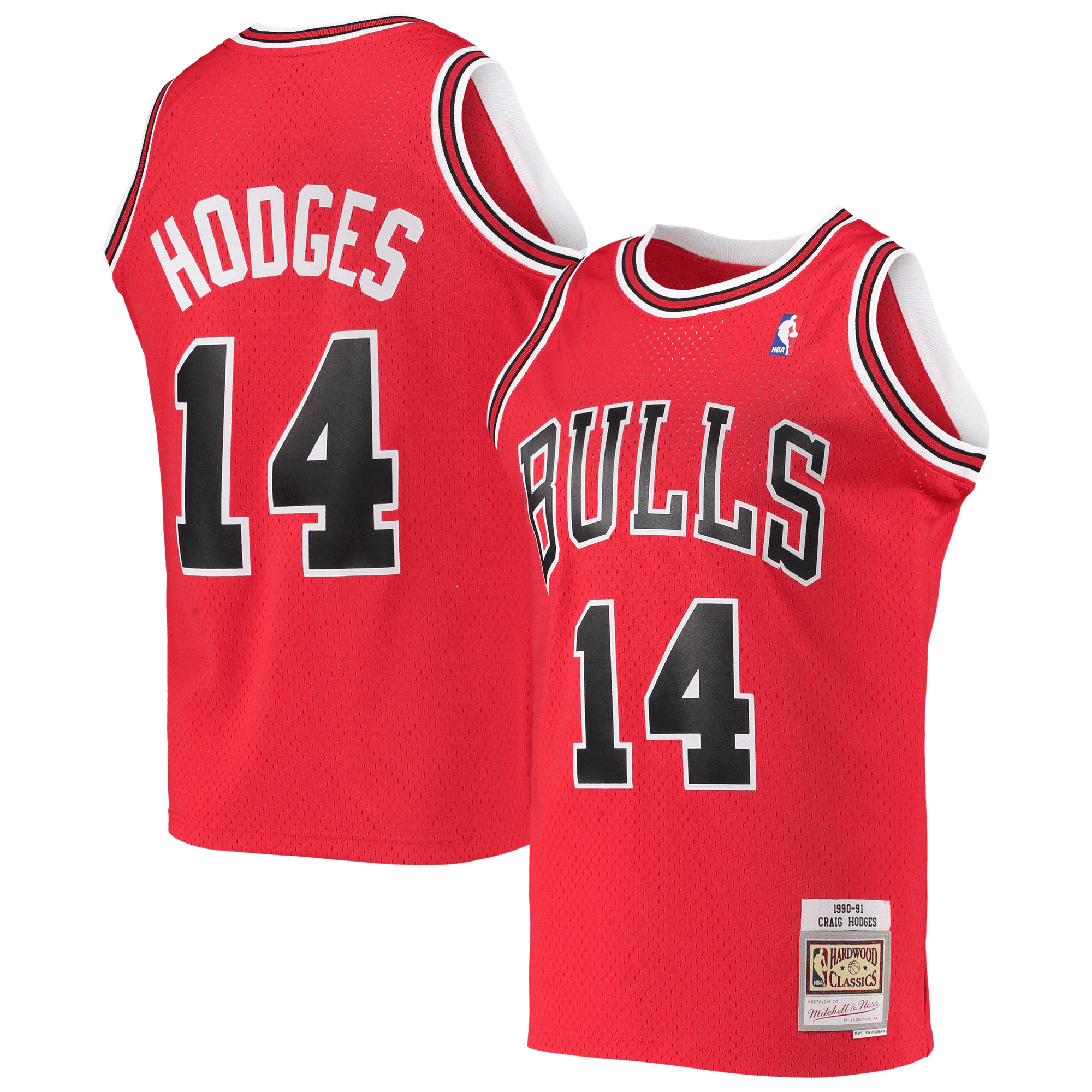 Craig Hodges Chicago Bulls Mitchell & Ness 1991-92 Hardwood Classics Swingman Jersey - Red Jersey