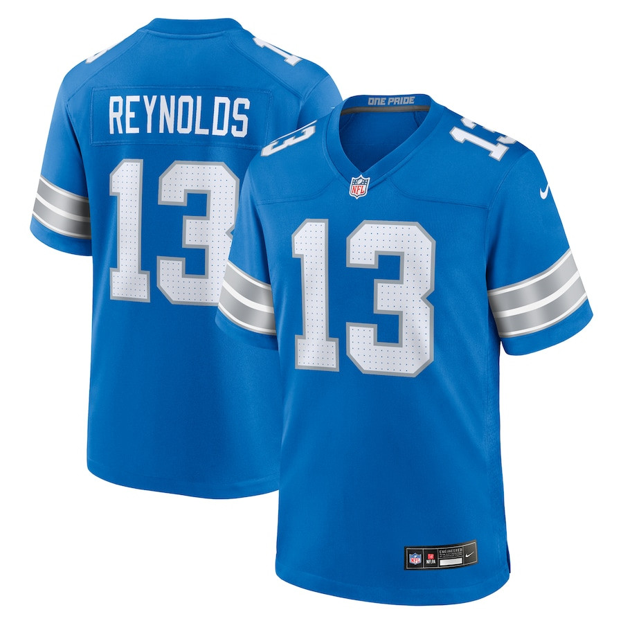 Craig Reynolds 13 Detroit Lions Team Game Men Jersey - Blue Js6758