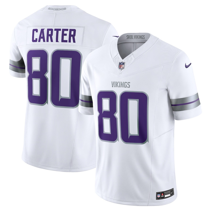 Cris Carter 80 Minnesota Vikings Alternate Vapor F.u.s.e. Limited Men Jersey - White Js5768