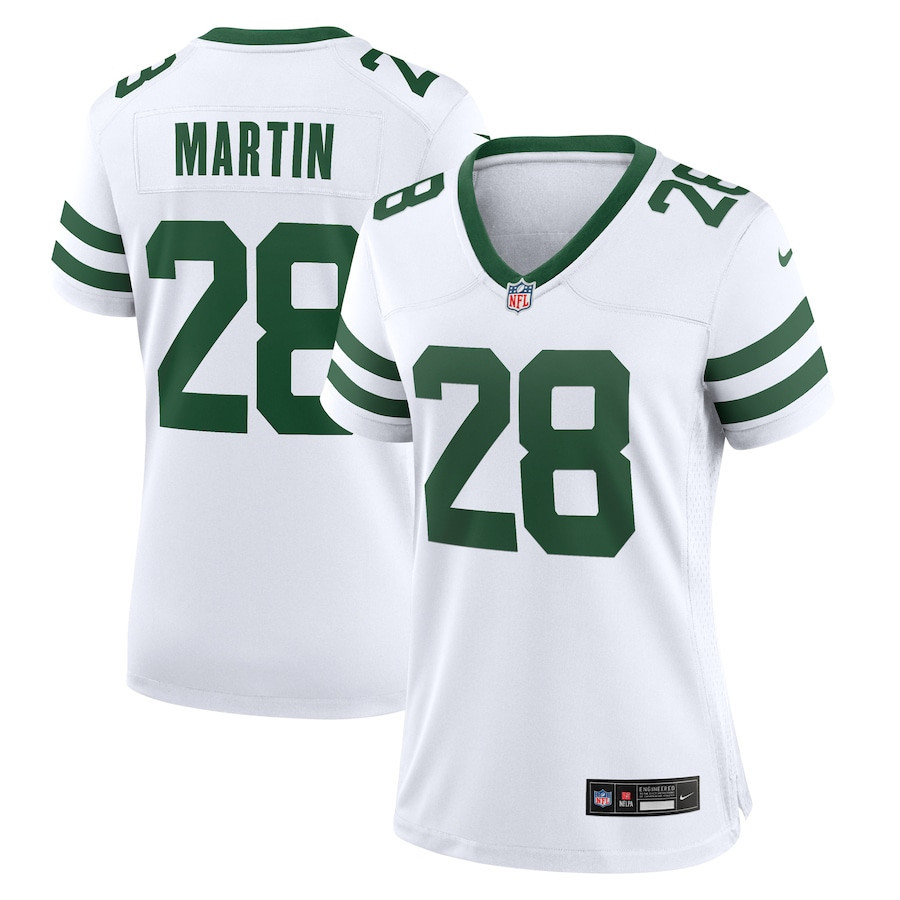 Curtis Martin 28 New York Jets Game Jersey Retired Player - Women, White Js8866
