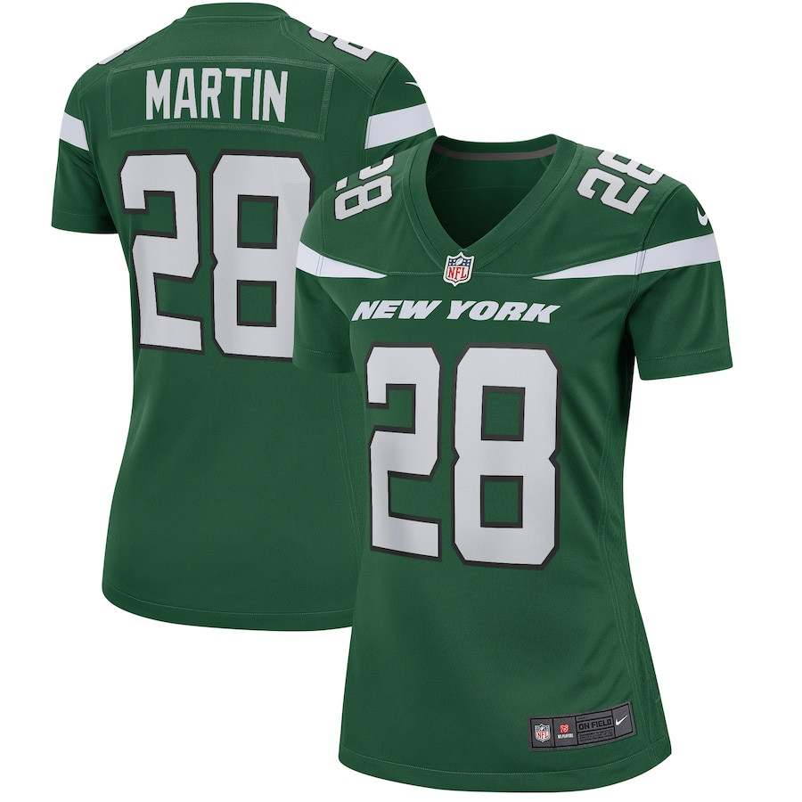 Curtis Martin 28 New York Jets Women Game Retired Jersey - Gotham Green Js6257