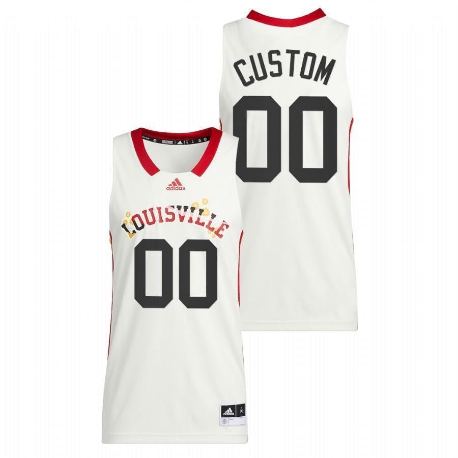 Custom 00 White Louisville Cardinals 2022 Basketball Honoring Black Excellence Jersey