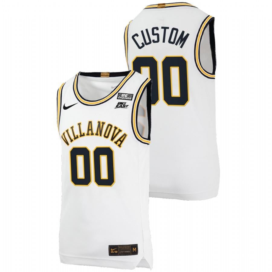 Custom 00 White Villanova Wildcats College Basketball Throwback Jersey